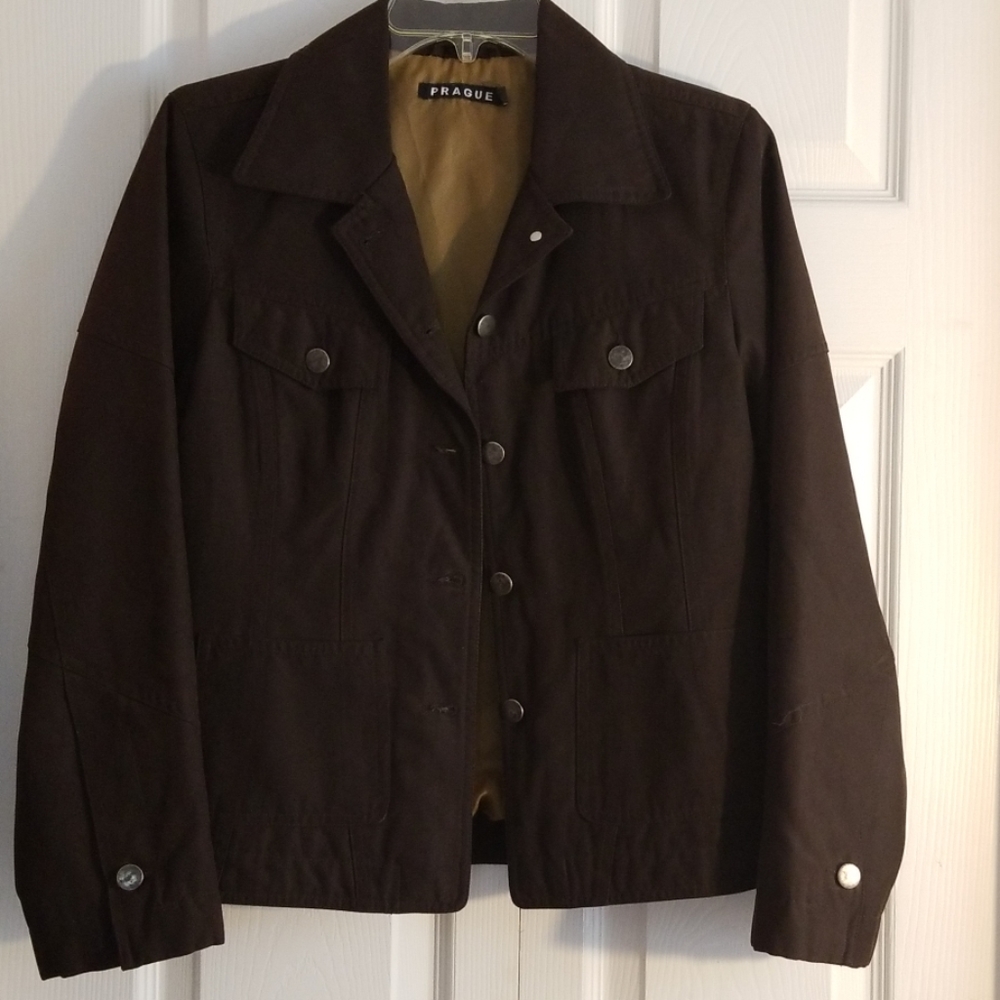 Prague jacket/blazer XL brown. EUC, lined, sturdy.